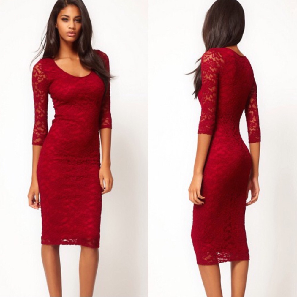 •ASOS• Midi Dress In Lace